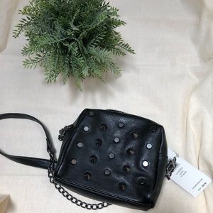 Steve Madden Black Cross Body Bag w/ Spike Details